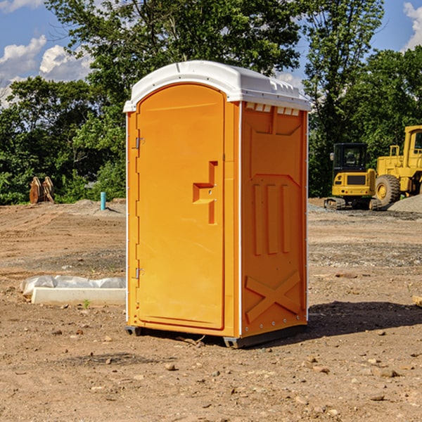 can i customize the exterior of the porta potties with my event logo or branding in Johnston County OK